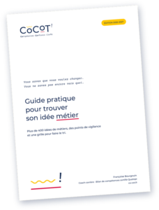 Couverture du Guide pratique pour trouver son idée métier, offert par COCOT'